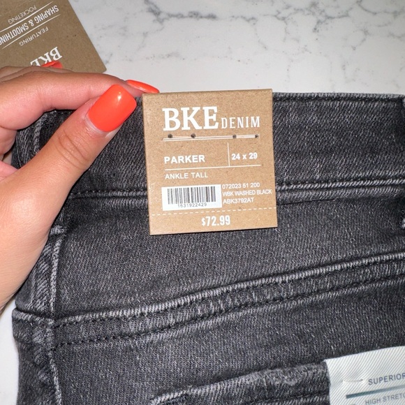 BKE jeans black 24 x 29 superior stretch Parker ankle tall - Picture 3 of 4